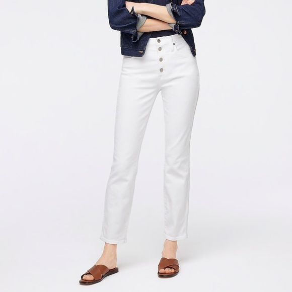 New J.Crew Size 34 10" Vintage Straight Jean in White - Picture 1 of 4